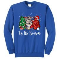 Funny Tis The Season Design Christmas Tree Cakes Hockey Meaningful Gift Tall Sweatshirt