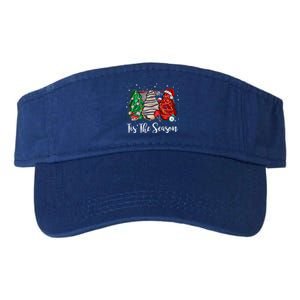 Funny Tis The Season Design Christmas Tree Cakes Hockey Meaningful Gift Valucap Bio-Washed Visor