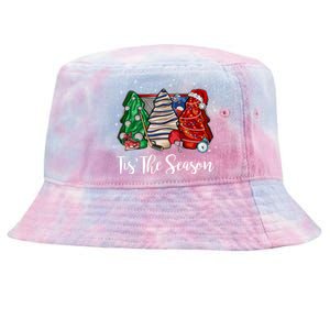 Funny Tis The Season Design Christmas Tree Cakes Hockey Meaningful Gift Tie-Dyed Bucket Hat