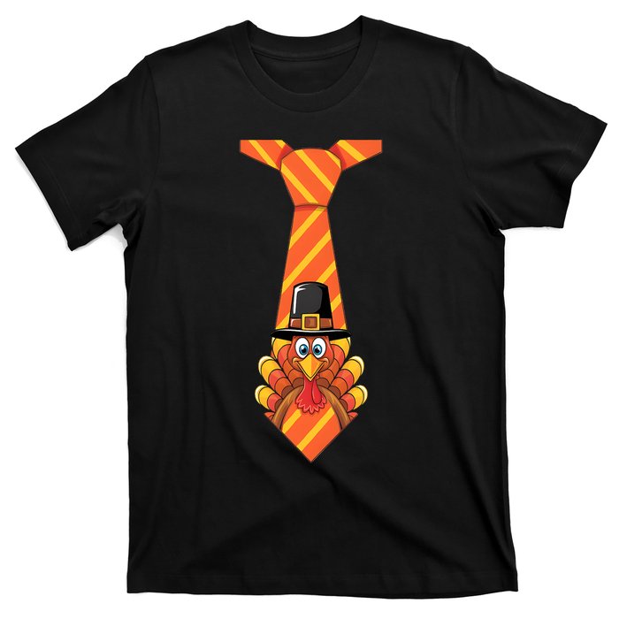 Funny Thanksgiving Turkey Tie Design T-Shirt