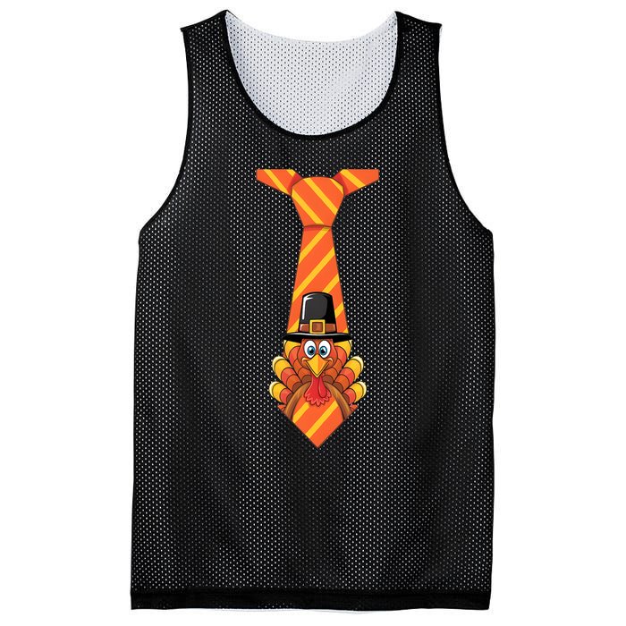 Funny Thanksgiving Turkey Tie Design Mesh Reversible Basketball Jersey Tank