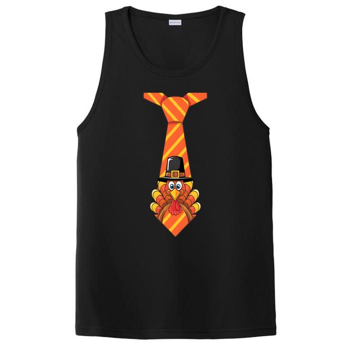 Funny Thanksgiving Turkey Tie Design PosiCharge Competitor Tank