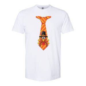 Funny Thanksgiving Turkey Tie Design Softstyle CVC T-Shirt