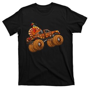 Funny Thanksgiving Turkey Day Riding Monster Truck Kids T-Shirt