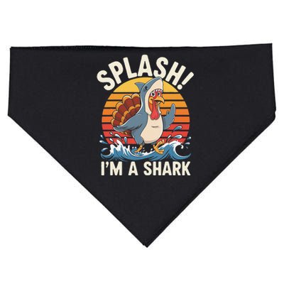 Funny Thanksgiving Turkey Shark Costume Family Holiday Gifts USA-Made Doggie Bandana