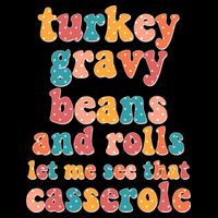 Funny Thanksgiving Turkey Gravy Beans And Rolls USA-Made Doggie Bandana