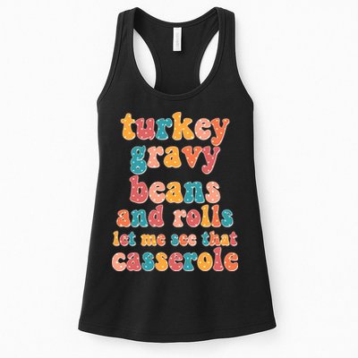 Funny Thanksgiving Turkey Gravy Beans And Rolls Womens Tank Top