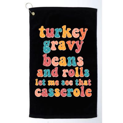 Funny Thanksgiving Turkey Gravy Beans And Rolls Golf Towel
