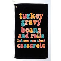 Funny Thanksgiving Turkey Gravy Beans And Rolls Golf Towel