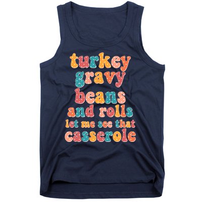 Funny Thanksgiving Turkey Gravy Beans And Rolls Tank Top