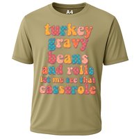 Funny Thanksgiving Turkey Gravy Beans And Rolls Cooling Performance Crew T-Shirt