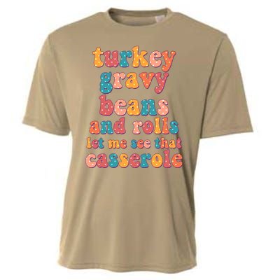 Funny Thanksgiving Turkey Gravy Beans And Rolls Cooling Performance Crew T-Shirt