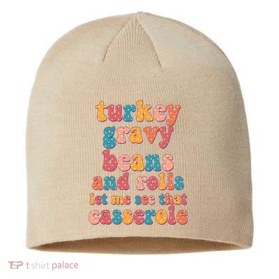 Funny Thanksgiving Turkey Gravy Beans And Rolls Sustainable Beanie