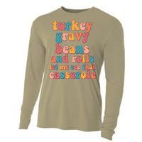 Funny Thanksgiving Turkey Gravy Beans And Rolls Cooling Performance Long Sleeve Crew