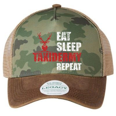 Funny Taxidermist T Eat Sleep Taxidermy Repeat Gift Legacy Tie Dye Trucker Hat