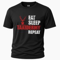 Funny Taxidermist T Eat Sleep Taxidermy Repeat Gift Cooling Performance Crew T-Shirt