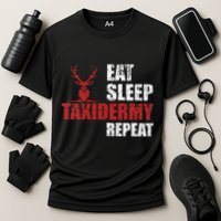 Funny Taxidermist T Eat Sleep Taxidermy Repeat Gift Cooling Performance Crew T-Shirt