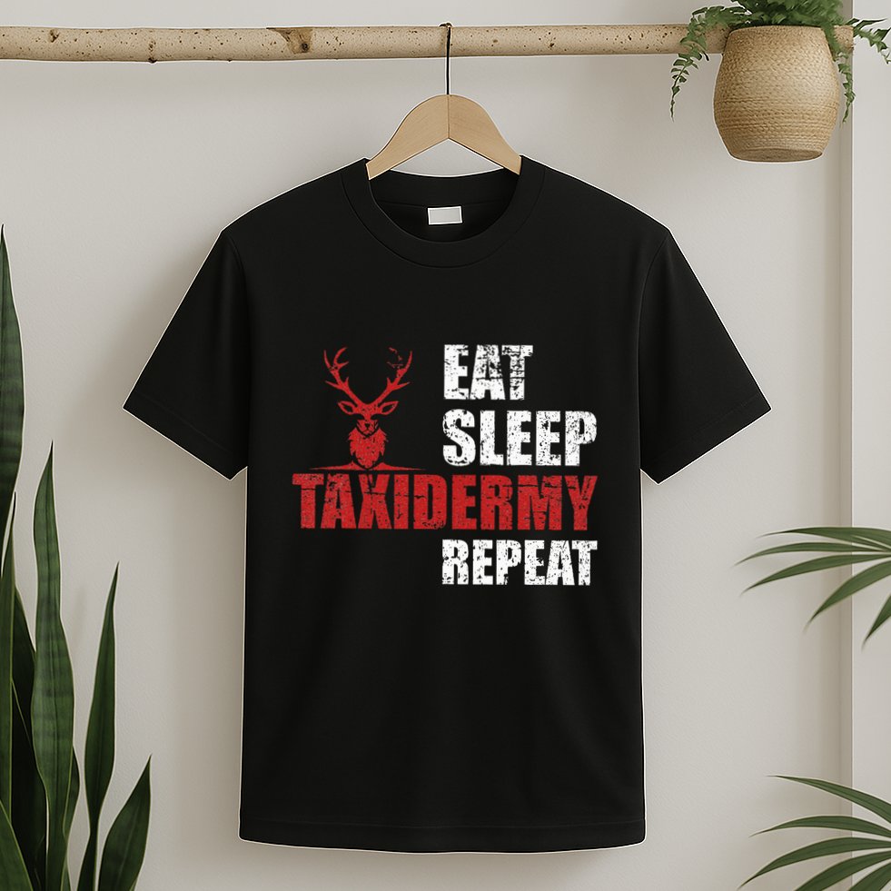Funny Taxidermist T Eat Sleep Taxidermy Repeat Gift T-Shirt