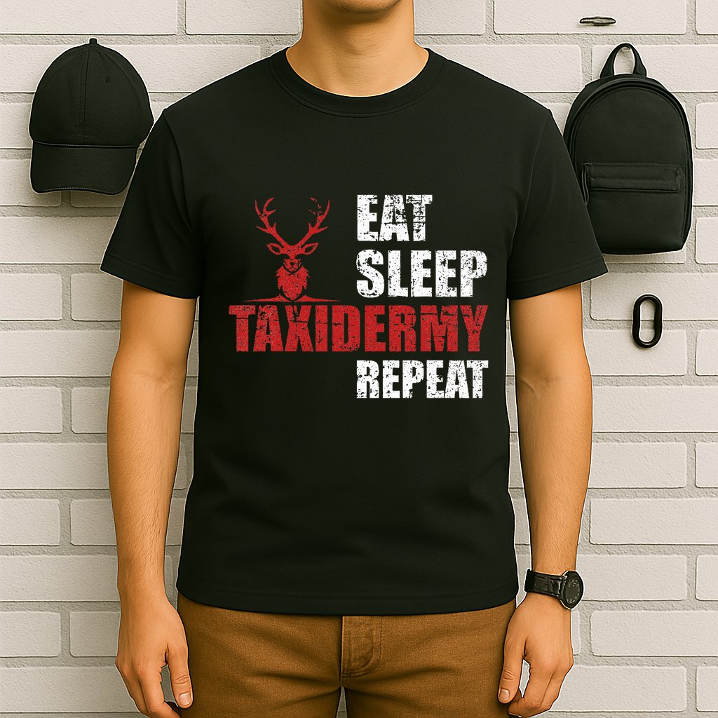 Funny Taxidermist T Eat Sleep Taxidermy Repeat Gift T-Shirt
