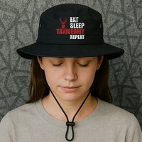 Funny Taxidermist T Eat Sleep Taxidermy Repeat Gift Bucket Hat