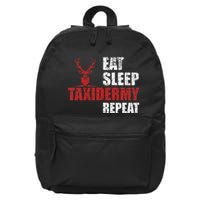 Funny Taxidermist T Eat Sleep Taxidermy Repeat Gift 16 in Basic Backpack