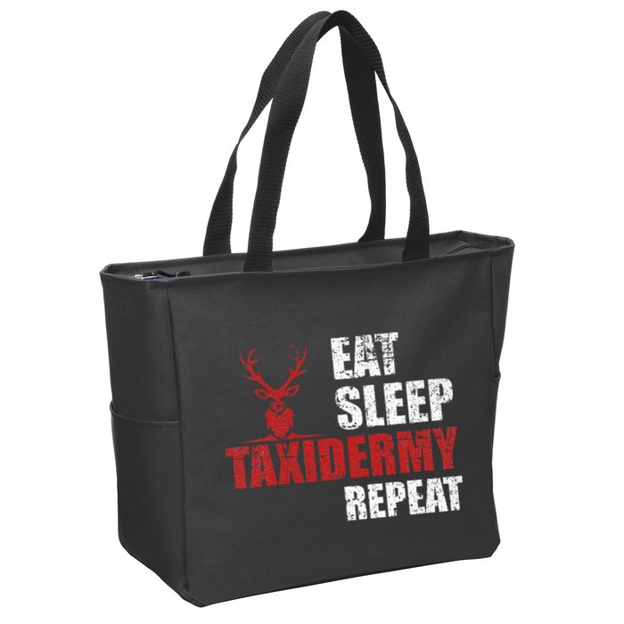 Funny Taxidermist T Eat Sleep Taxidermy Repeat Gift Zip Tote Bag