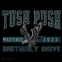 Funny The Tush Push Eagles Brotherly Shove Drawstring Bag