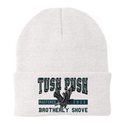 Funny The Tush Push Eagles Brotherly Shove Beanie