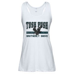 Funny The Tush Push Eagles Brotherly Shove Ladies Essential Flowy Tank