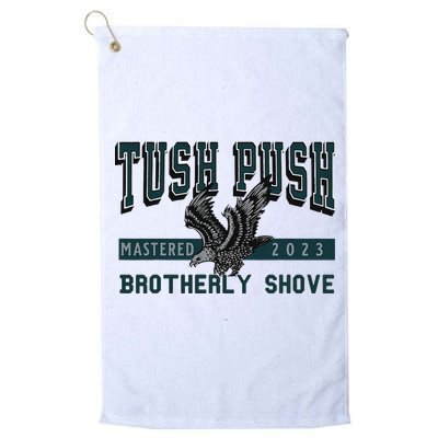 Funny The Tush Push Eagles Brotherly Shove Golf Towel