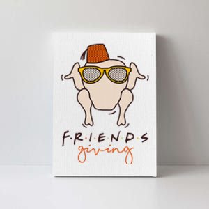 Funny Thanksgiving Turkey Head Friends Canvas