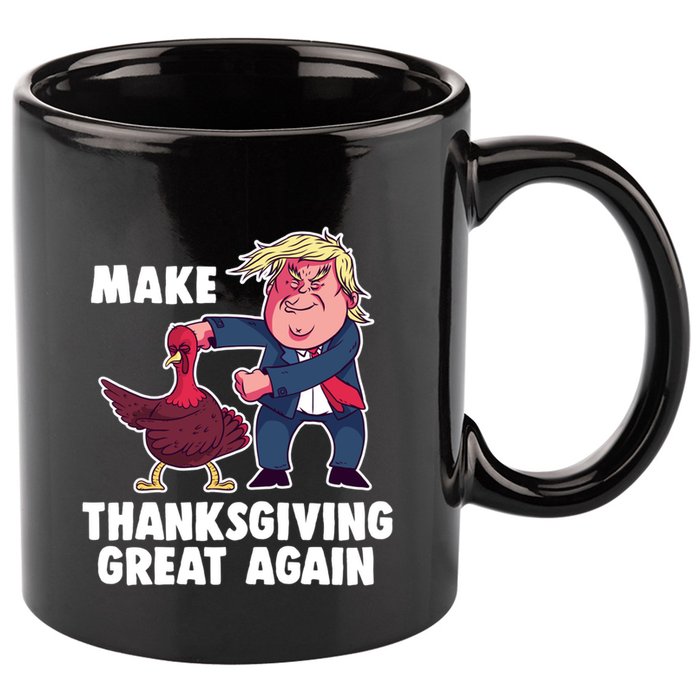Funny Trump Turkey Floss Gift 11oz C Handle Ceramic Mug
