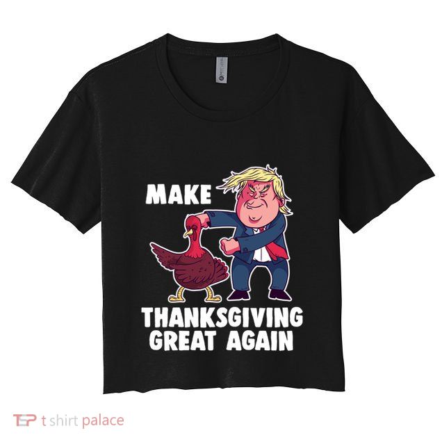 Funny Trump Turkey Floss Gift Crop Top