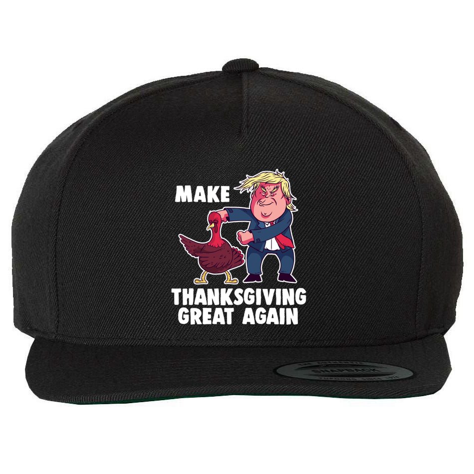 Funny Trump Turkey Floss Gift Wool Snapback Cap