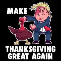 Funny Trump Turkey Floss Gift Wool Snapback Cap