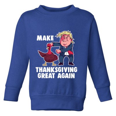 Funny Trump Turkey Floss Gift Toddler Sweatshirt