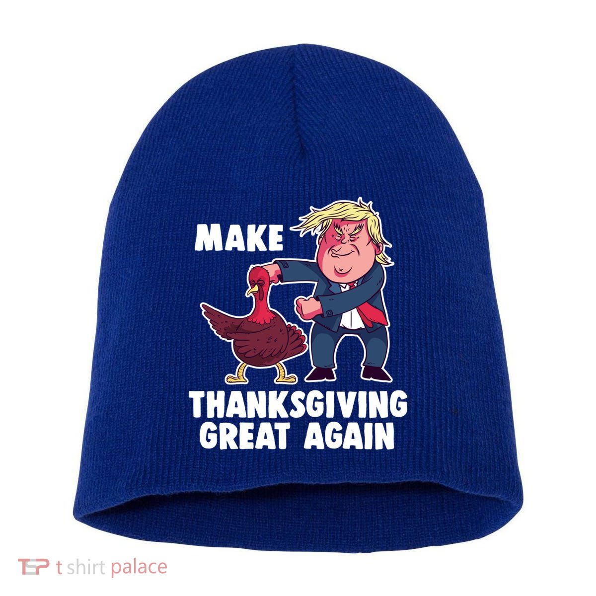 Funny Trump Turkey Floss Gift Short Acrylic Beanie