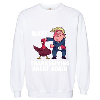 Funny Trump Turkey Floss Gift Garment-Dyed Sweatshirt