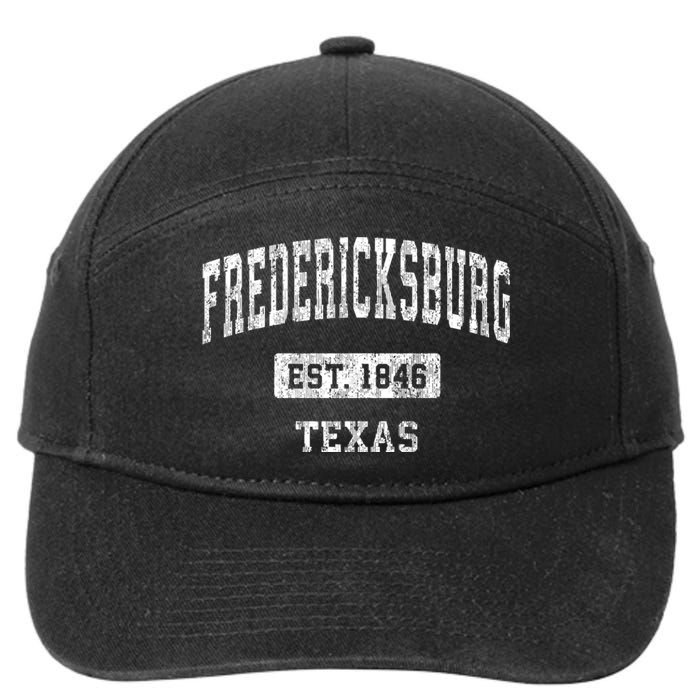 Fredericksburg Texas Tx Vintage Sports Established 7-Panel Snapback Hat