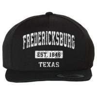 Fredericksburg Texas Tx Vintage Sports Established Wool Snapback Cap