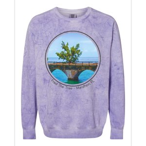 Fred The Tree Marathon Fl 7 Mile Bridge Tree Of Hope Colorblast Crewneck Sweatshirt