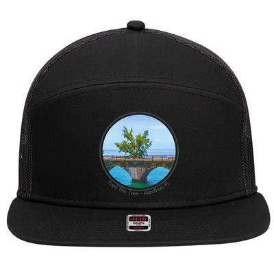 Fred The Tree Marathon Fl 7 Mile Bridge Tree Of Hope 7 Panel Mesh Trucker Snapback Hat