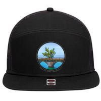 Fred The Tree Marathon Fl 7 Mile Bridge Tree Of Hope 7 Panel Mesh Trucker Snapback Hat