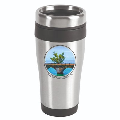Fred The Tree Marathon Fl 7 Mile Bridge Tree Of Hope 16oz Travel Tumbler
