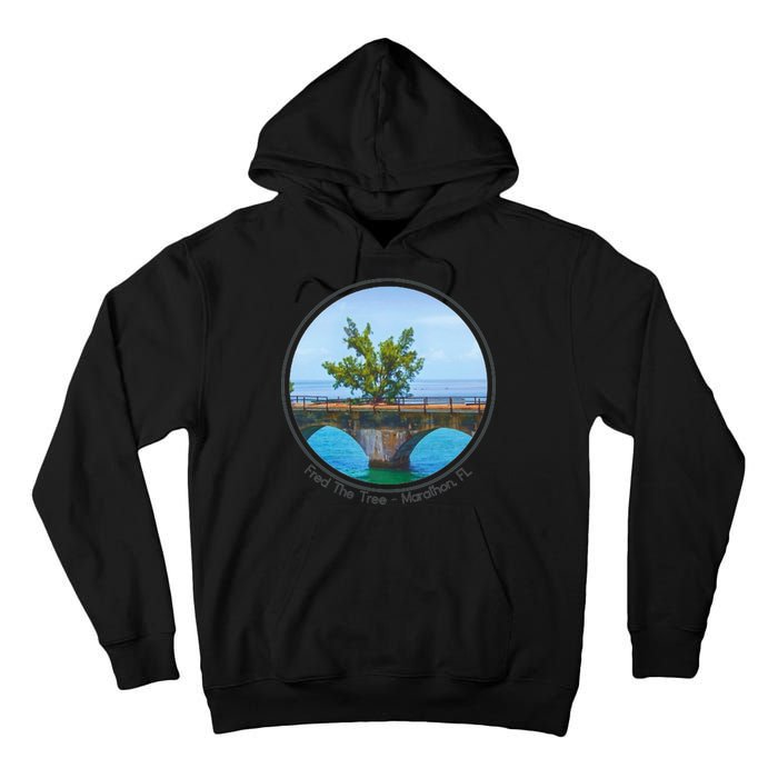 Fred The Tree Marathon Fl 7 Mile Bridge Tree Of Hope Tall Hoodie