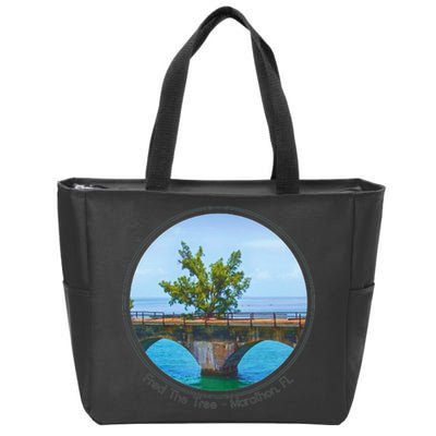 Fred The Tree Marathon Fl 7 Mile Bridge Tree Of Hope Zip Tote Bag