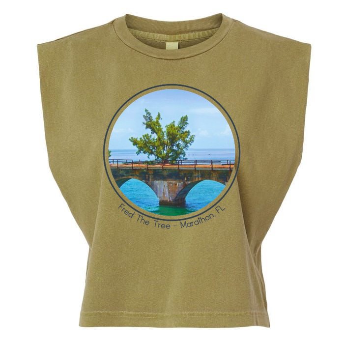 Fred The Tree Marathon Fl 7 Mile Bridge Tree Of Hope Garment-Dyed Women's Muscle Tee