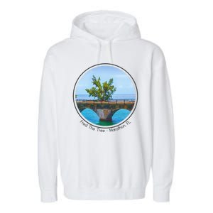 Fred The Tree Marathon Fl 7 Mile Bridge Tree Of Hope Garment-Dyed Fleece Hoodie