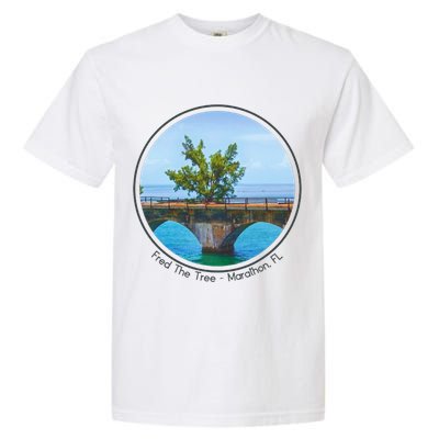 Fred The Tree Marathon Fl 7 Mile Bridge Tree Of Hope Garment-Dyed Heavyweight T-Shirt