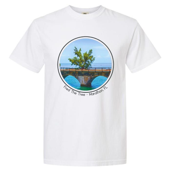 Fred The Tree Marathon Fl 7 Mile Bridge Tree Of Hope Garment-Dyed Heavyweight T-Shirt